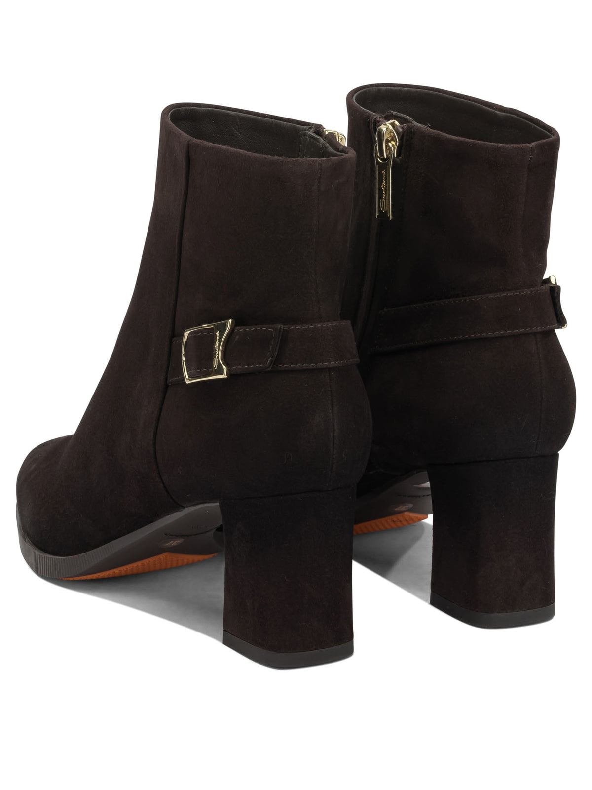 Santoni "Elly 65" zippered ankle boots - Brown