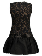 Self-Portrait Short balloon dress - Black