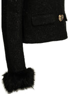 Self-Portrait Bouclé blazer - Black