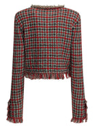 Self-Portrait Cotton-Blend Blazer - Red