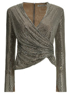 Self-Portrait Casual peplum top - Silver