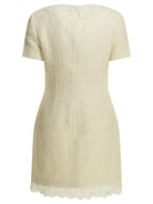 Self-Portrait Short dress with lace details - White