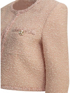 Self-Portrait Bouclé blazer - Pink