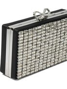 Self-Portrait Crystal Clutch Bag - Silver
