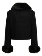 Self-Portrait Short wool coat - Black