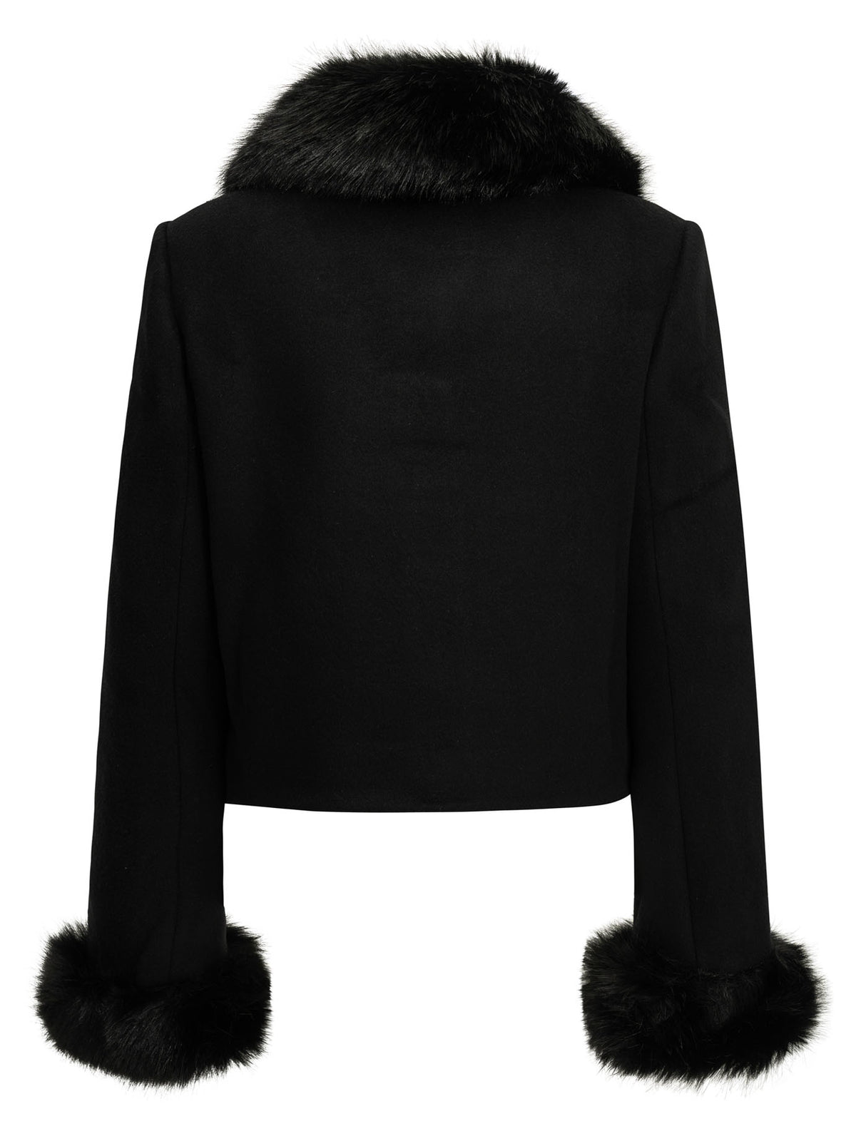 Self-Portrait Short wool coat - Black