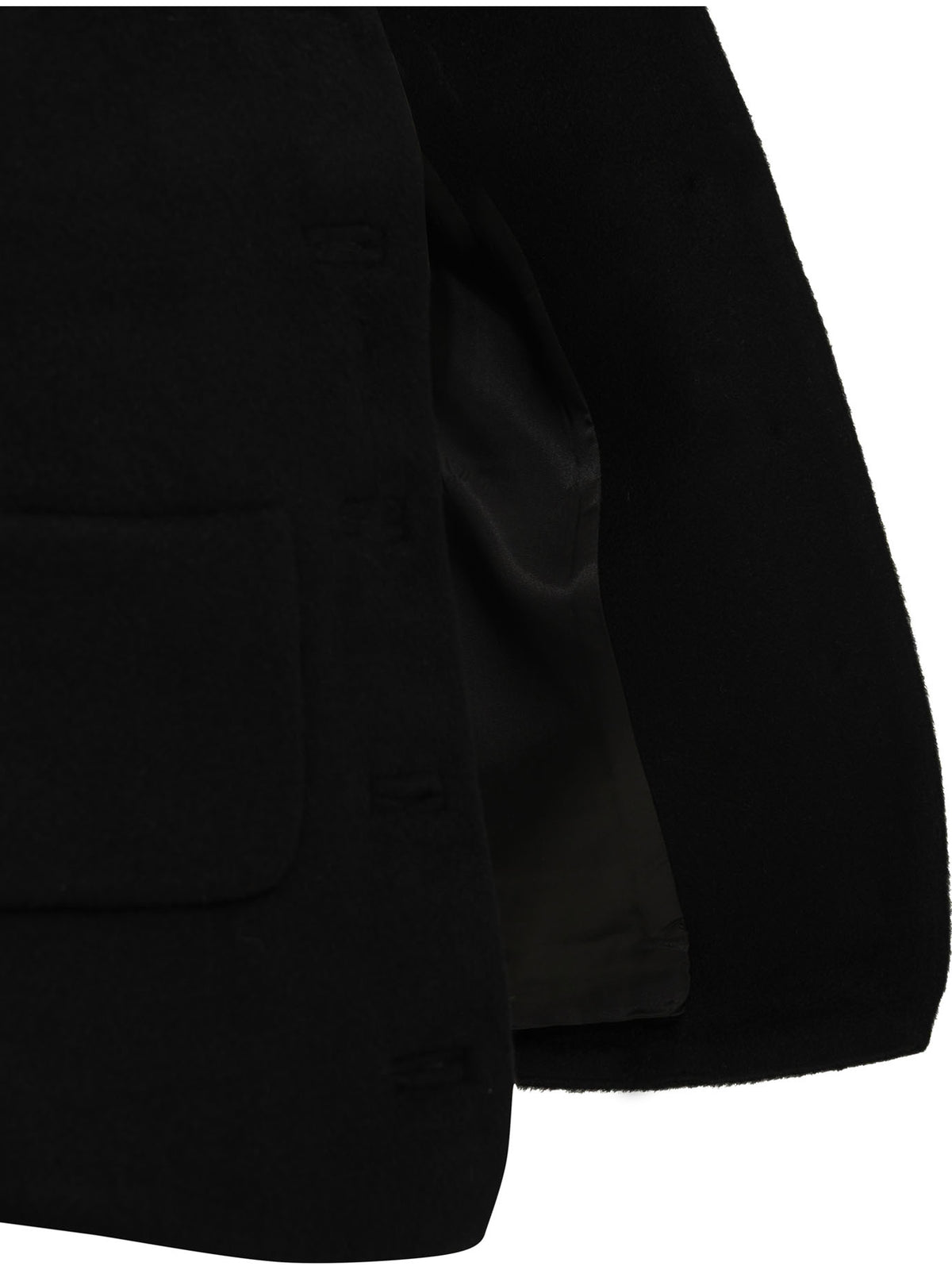 Self-Portrait Short wool coat - Black