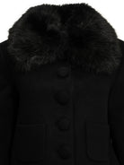 Self-Portrait Short wool coat - Black