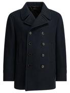 Tom Ford Short wool felt coat - Blue