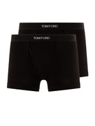 Tom Ford Cotton boxer shorts with logo - Black