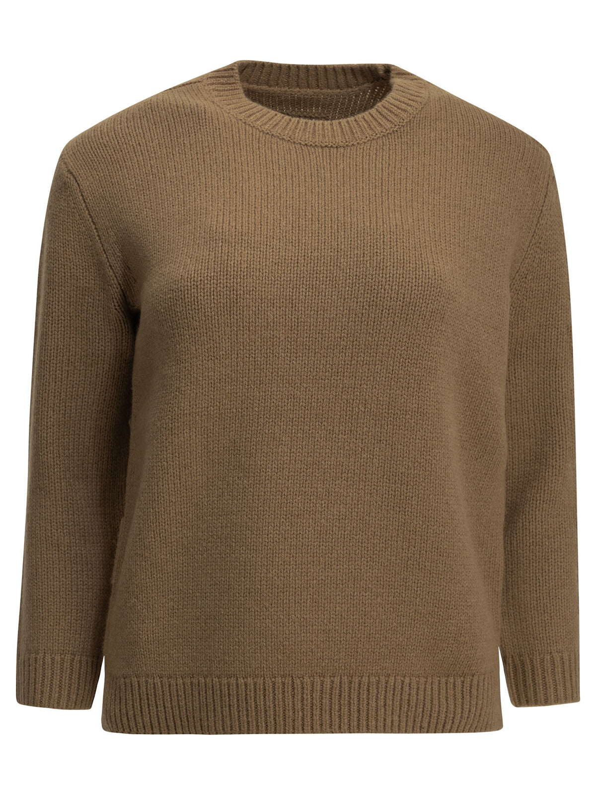 Toteme Camel-colored crew-neck sweater - Brown