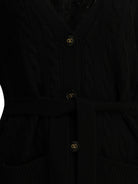 Valentino Cashmere cable-knit cardigan - Black
