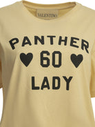 Valentino "Panther Lady" Crew-neck T-shirt - Beige
