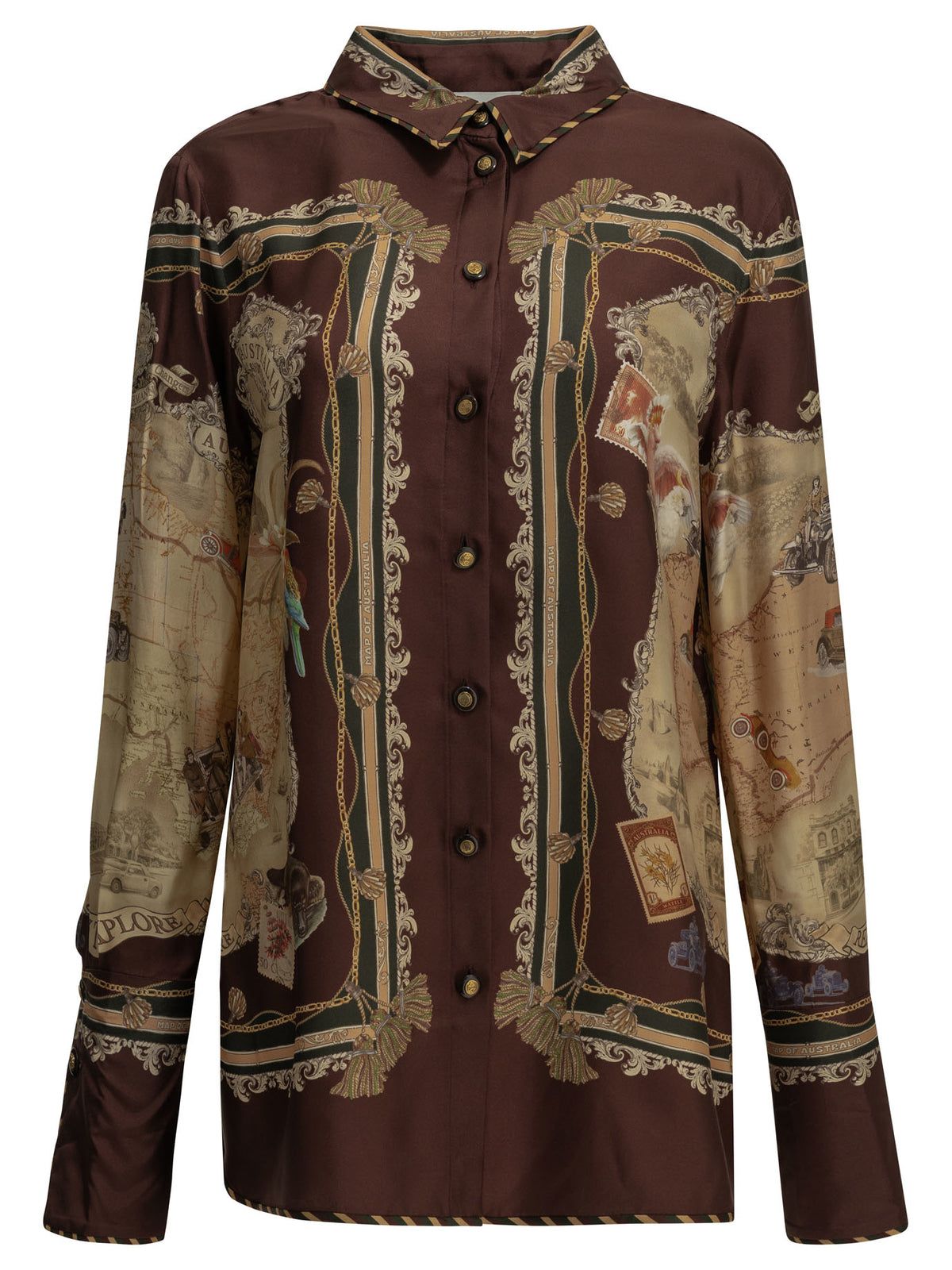 Zimmermann "Valiant" Casual Shirt - Burgundy