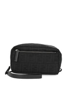 Fendi Small Beauty Case With Double Zipper - Black