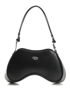 Diesel "Play" Patent Leather Shoulder Bag - Black