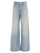 Golden Goose Jeans With Embroidered Logo - Blue