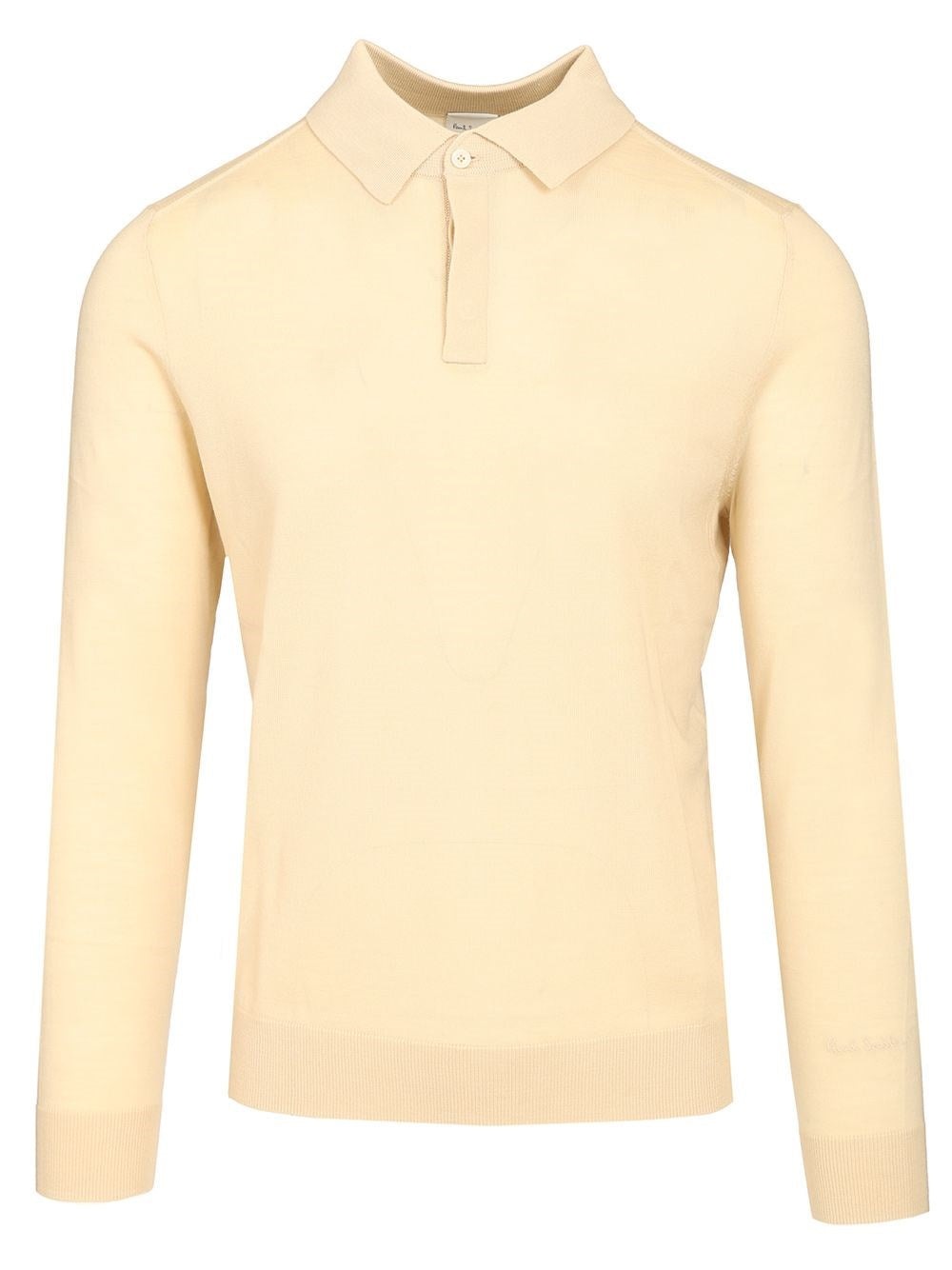 Paul Smith Long Sleeve Polo Shirt - Beige