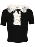 Self-Portrait Knit Top - Black