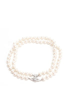 Vivienne Westwood "Graziella" Double Choker Necklace - White