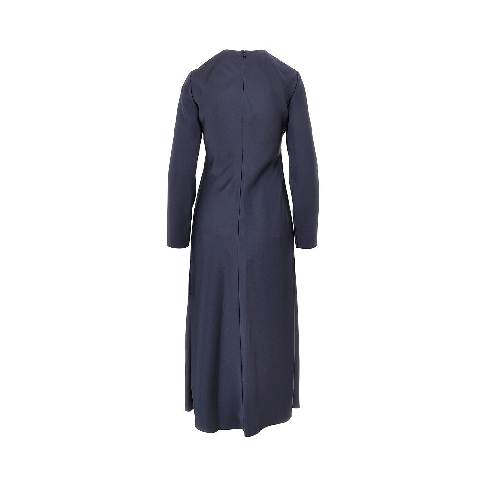 Emporio Armani Satin-effect tecno twill midi dress