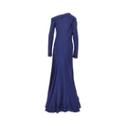 Alberta Ferretti Asymmetrical neckline long dress