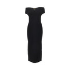 Alberta Ferretti Knitted midi dress with metal detail