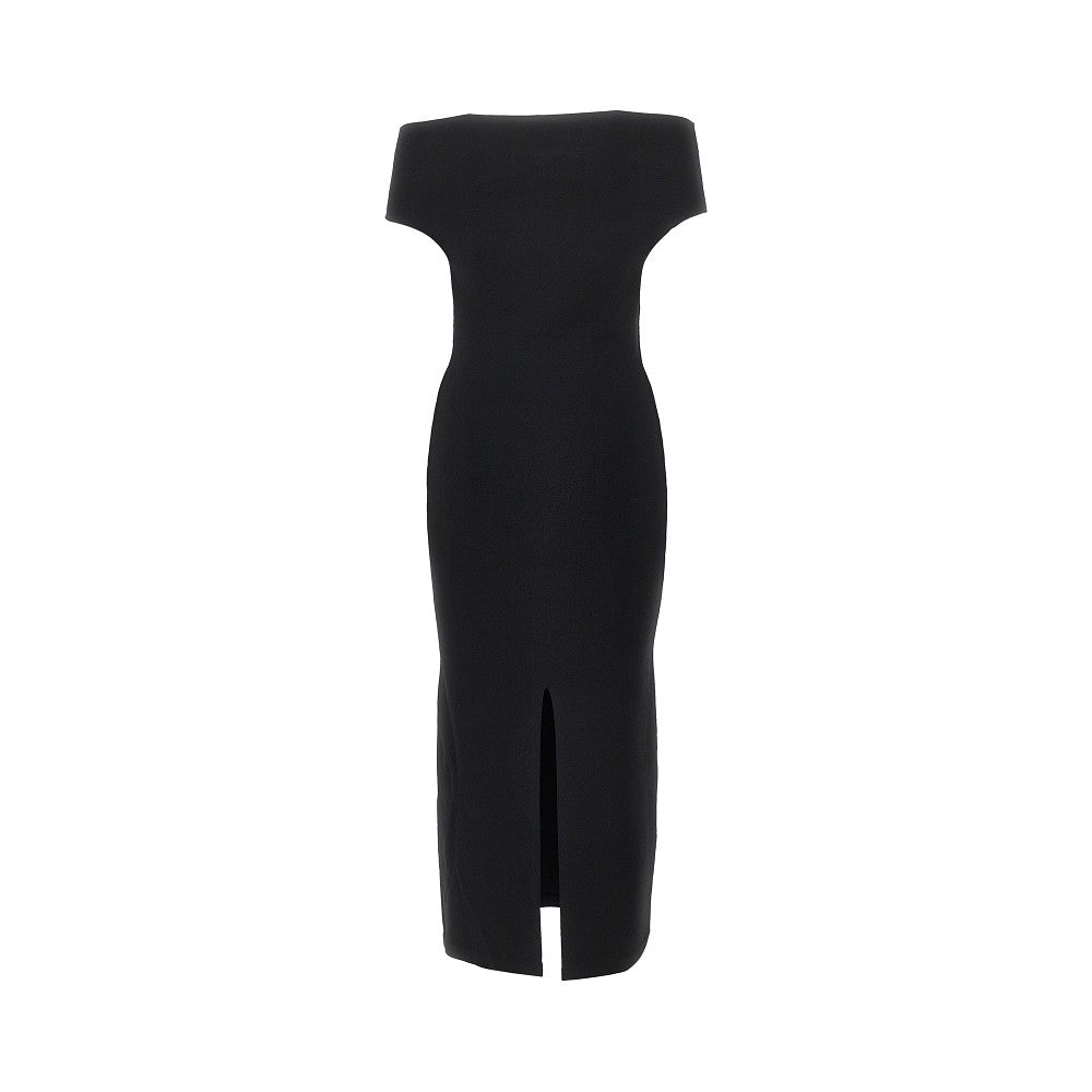Alberta Ferretti Knitted midi dress with metal detail