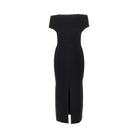 Alberta Ferretti Knitted midi dress with metal detail