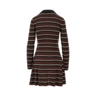 Ganni Knitted short dress with striped motif