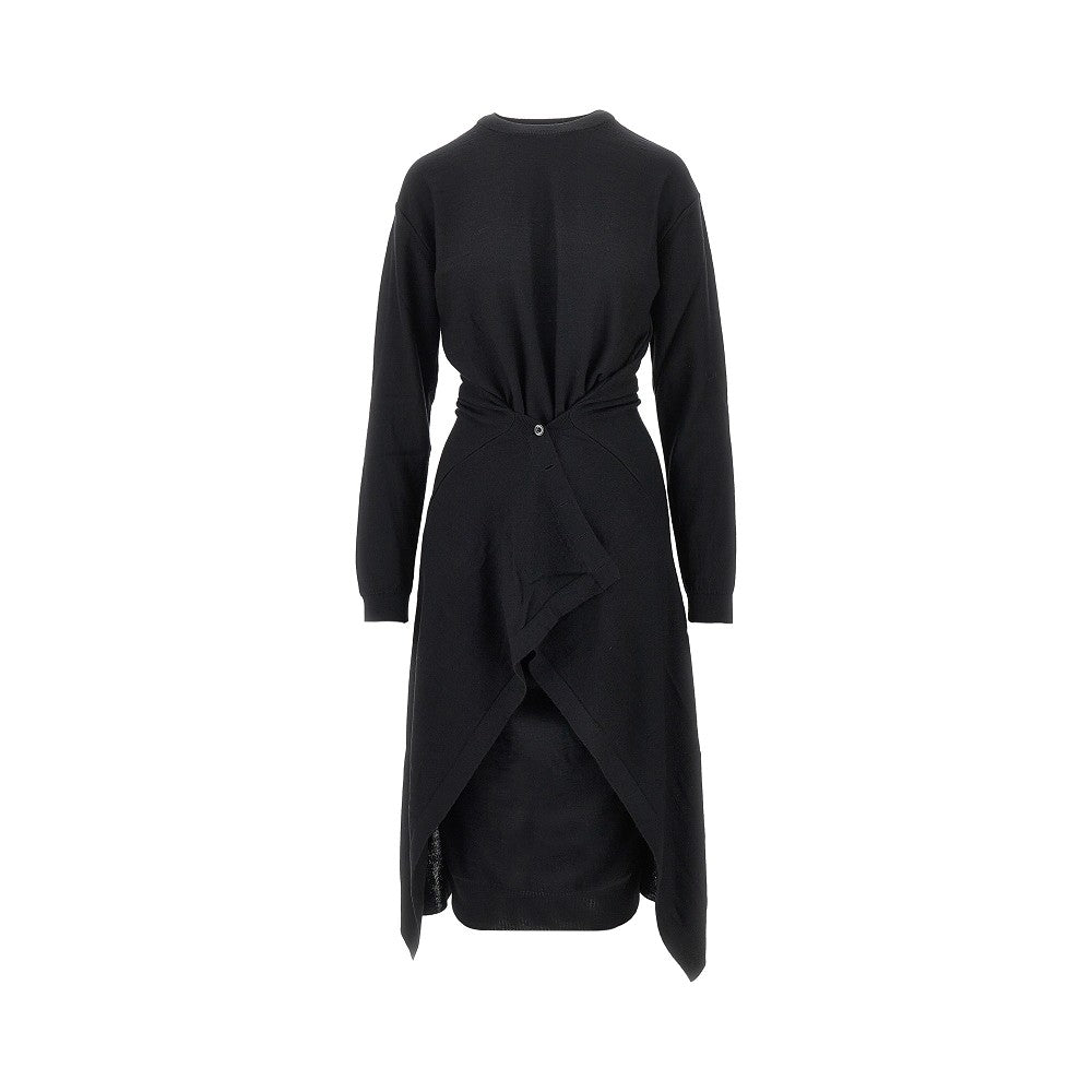 Lemaire Buttoned panels knitted midi dress