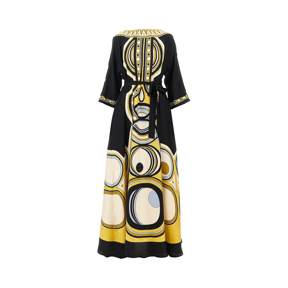 La Double J Printed silk 'Muumuu' long dress
