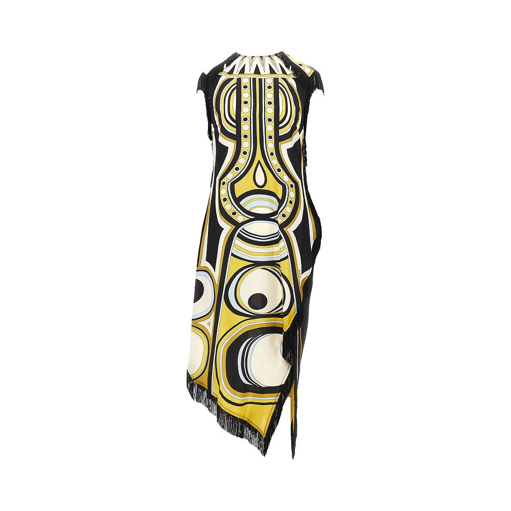 La Double J Printed silk 'Scarf' midi dress