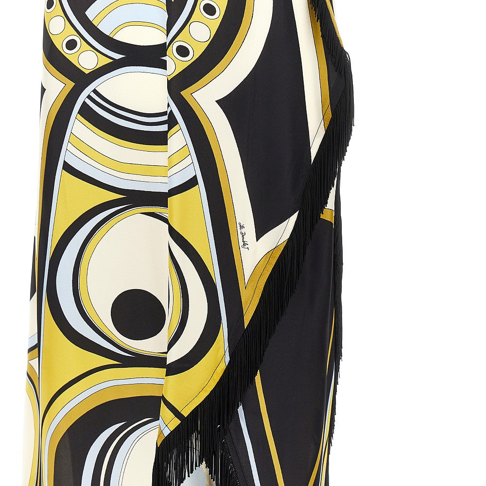 La Double J Printed silk 'Scarf' midi dress