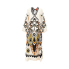 La Double J Printed silk 'Twin Flame' long dress
