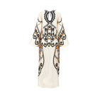 La Double J Printed silk 'Twin Flame' long dress