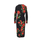 Dolce & Gabbana Roses print charmeuse midi dress
