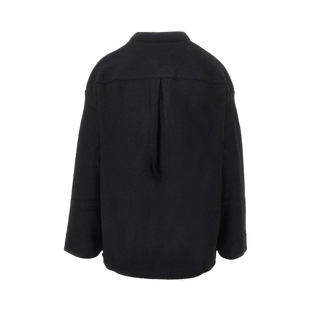 Emporio Armani Boiled wool oversized overshirt