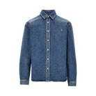 Saint Laurent Cassandre embroidery denim shirt