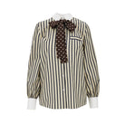 Valentino Striped shirt with silk bow