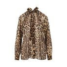 Dolce & Gabbana Silk georgette shirt with Leo print