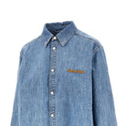 Miu Miu Logo embroidery chambray denim shirt