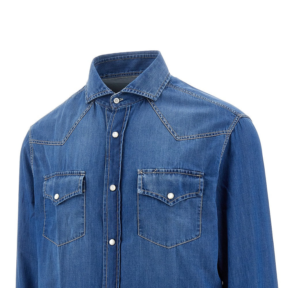 Brunello Cucinelli Easy Fit denim shirt
