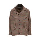 Emporio Armani Knitted caban with houndstooth motif