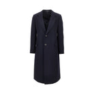 Emporio Armani Wool tricotine single-breasted coat