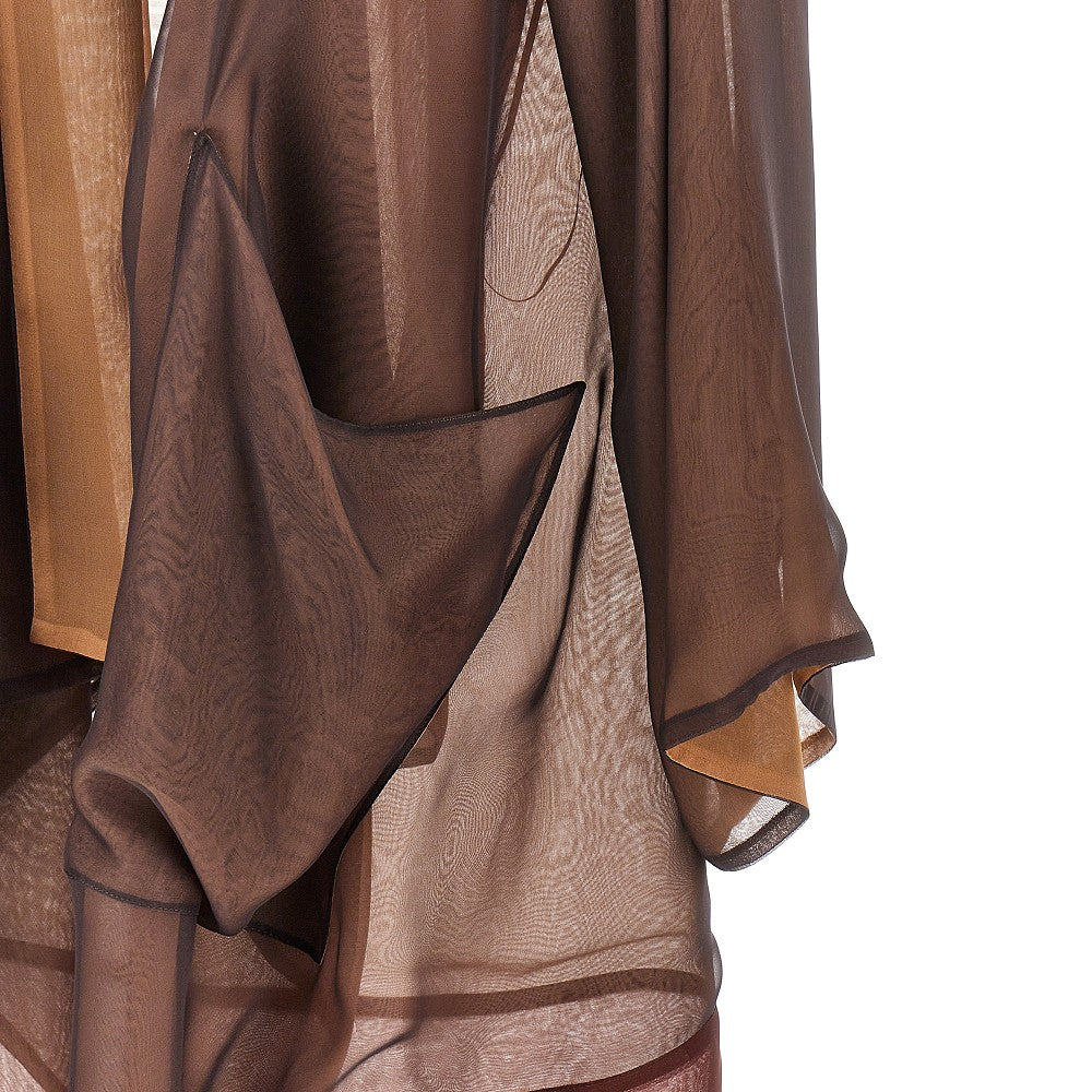 Alberta Ferretti Silk chiffon dust coat