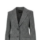Emporio Armani Wool-blend single-breasted flannel jacket