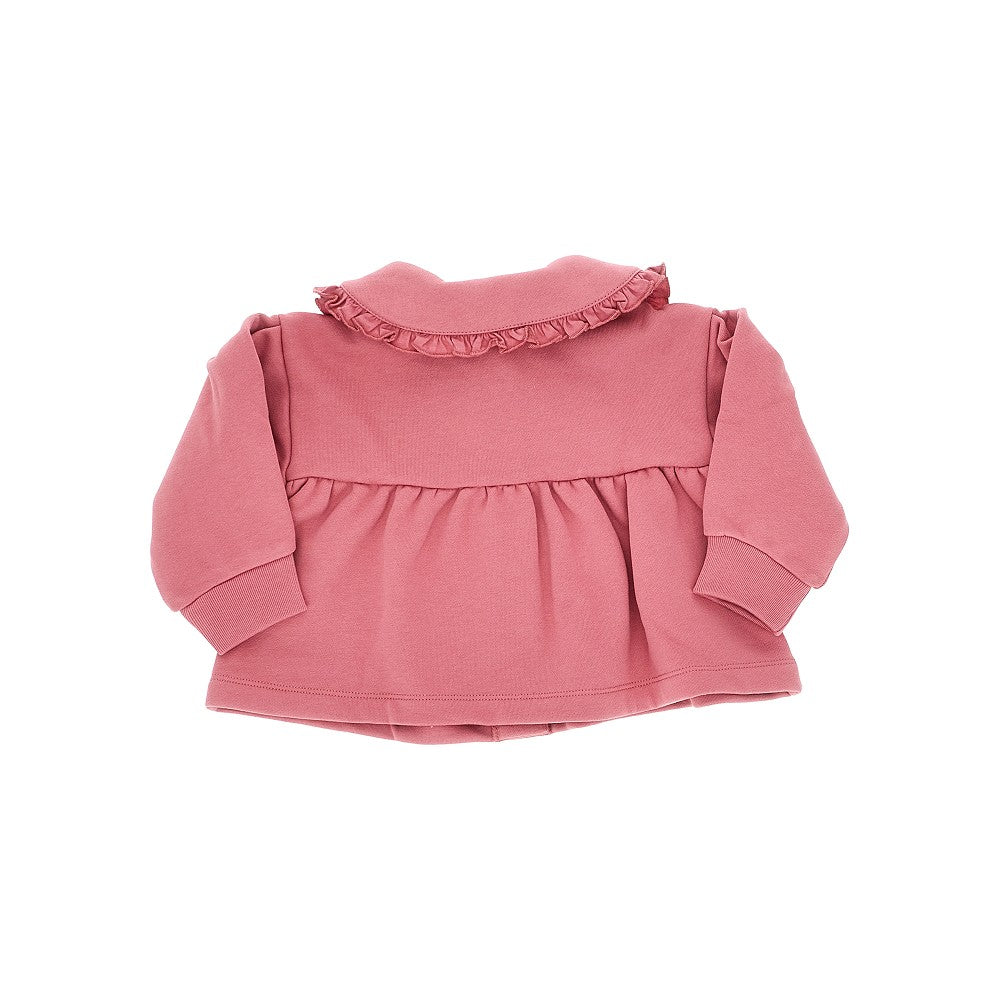 Marni French terry jacket with ruffled collar