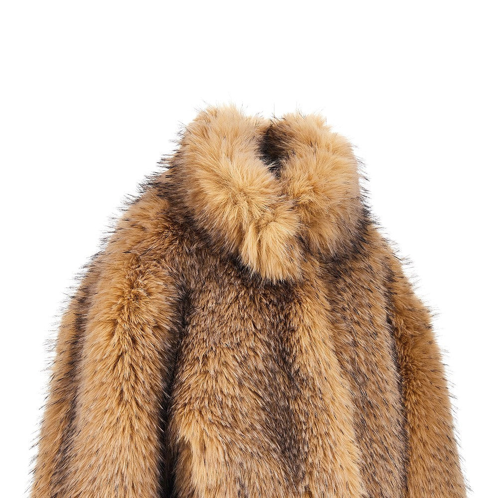 Rotate Faux fur cropped jacket