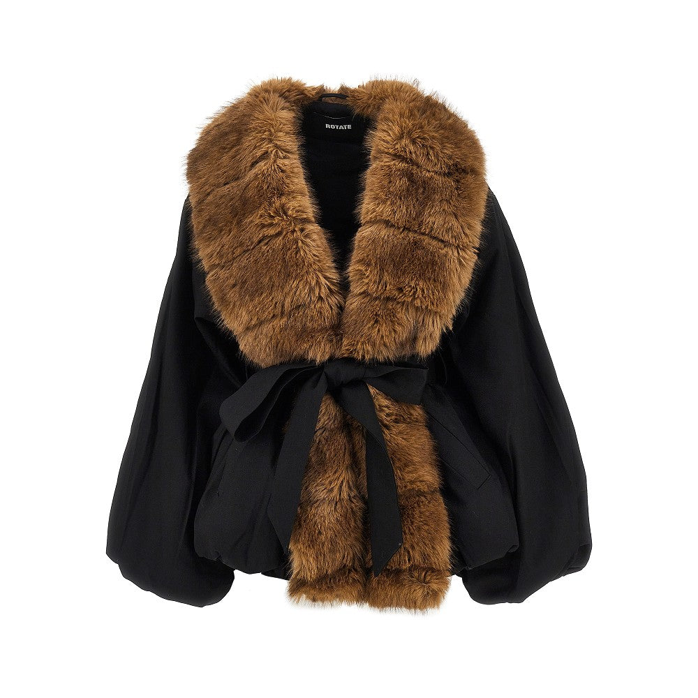 Rotate Faux fur collar twill jacket